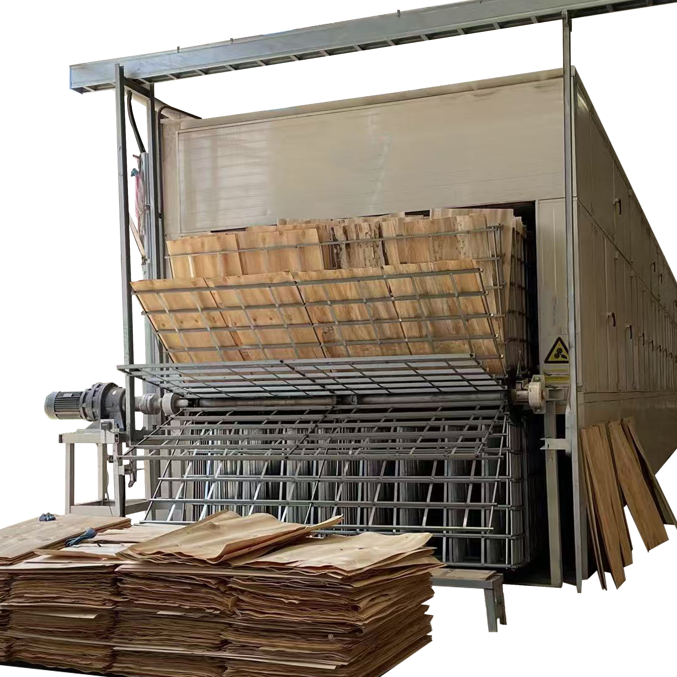 Máquina secadora automática de chapa de madera para producción de madera contrachapada